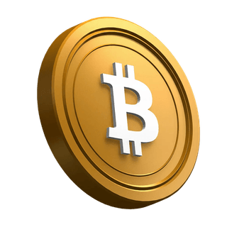 Κέρμα Bitcoin (BTC) σε κλίση, τοποθετημένο στο σχέδιο της ενότητας hero